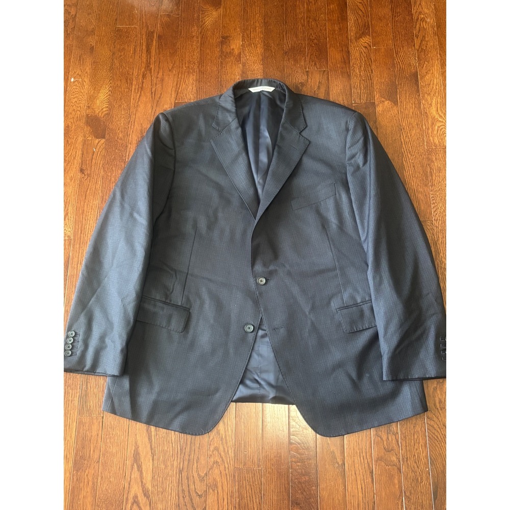 Samuelsohn Sport Coat‎ 48R Super 110s Wool Gray Blazer Made Canada Italy Fabric